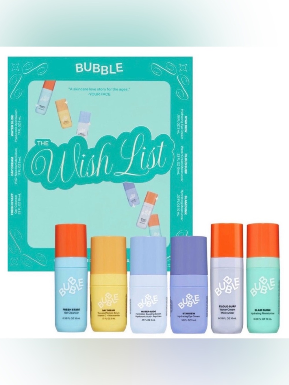 🆕🧼 BUBBLE LIMITED EDITION  “THE WISH LIST” 6 PIECE BUBBLE MINIS GIFT SET. NEW!